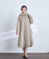【ストレッチジョーゼット】 シフォン袖ワンピース